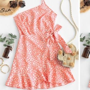 NWT Zaful One Shoulder Wrap Dress